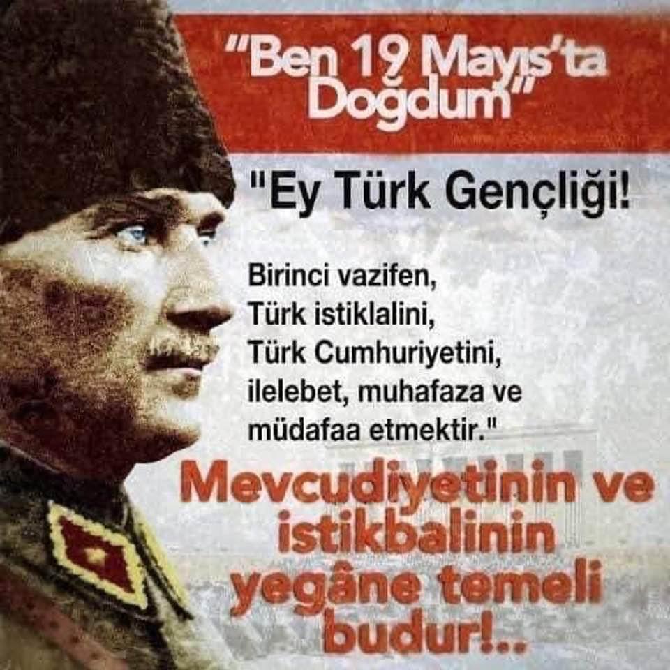 Atatürk’ü Anma, Gençlik ve Spor Bayramı kutlu olsun.